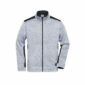 Muška pletena jakna od flisa STRONG JN862 bijela-karbon Safety