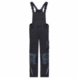 Radne hlače s naramenicama STRONG JN1833 crna-karbon Safety